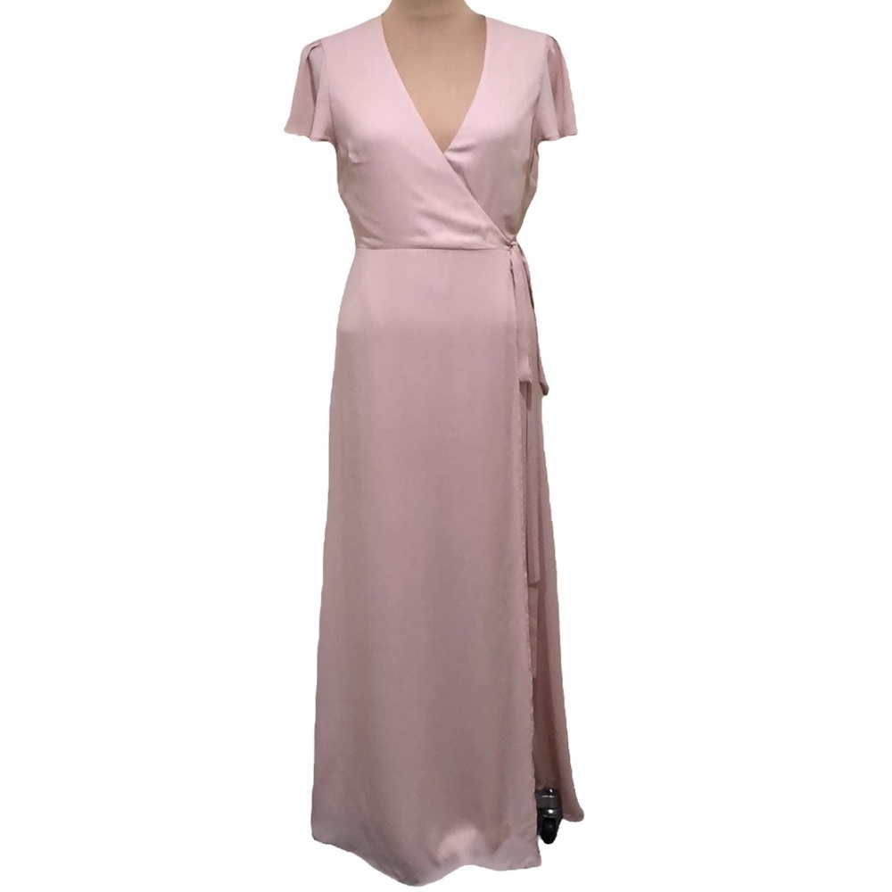 Show Me Your Mumu Noelle Maxi Wrap Dress Size Medium Pastel Blush Pink